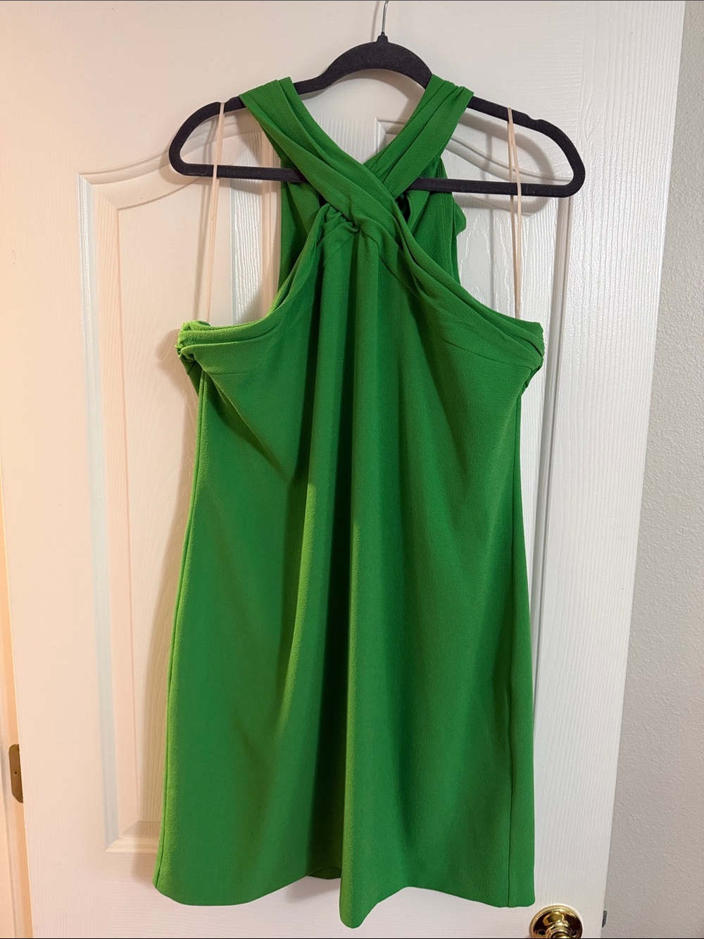 Trina Turk Bright Green Halter Dress